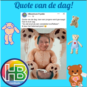 ze ziet eruit als een veredelde knuffelbeer