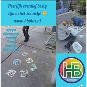 heerlijk creatief bezig zijn in het zonnetje