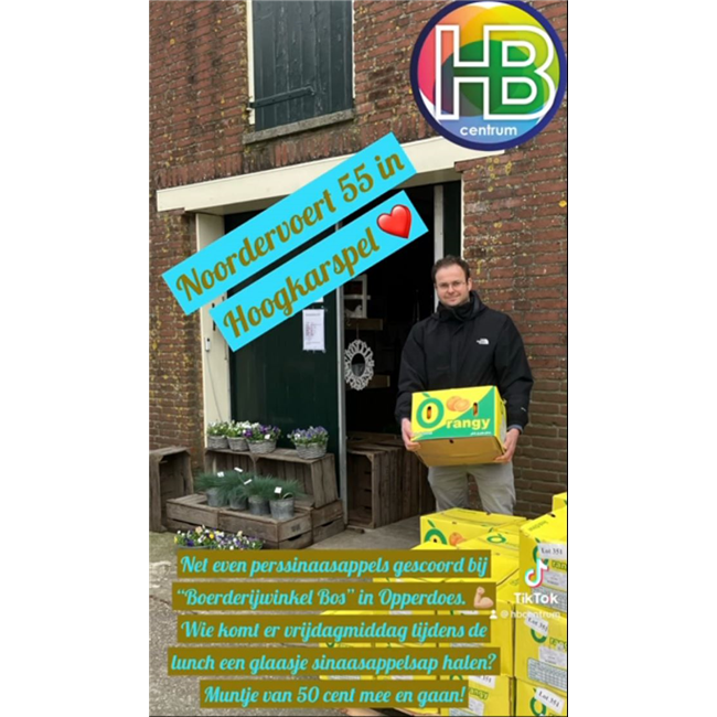 we slaan alvast genoeg sinaasappels in voor ons stalletje aan de weg