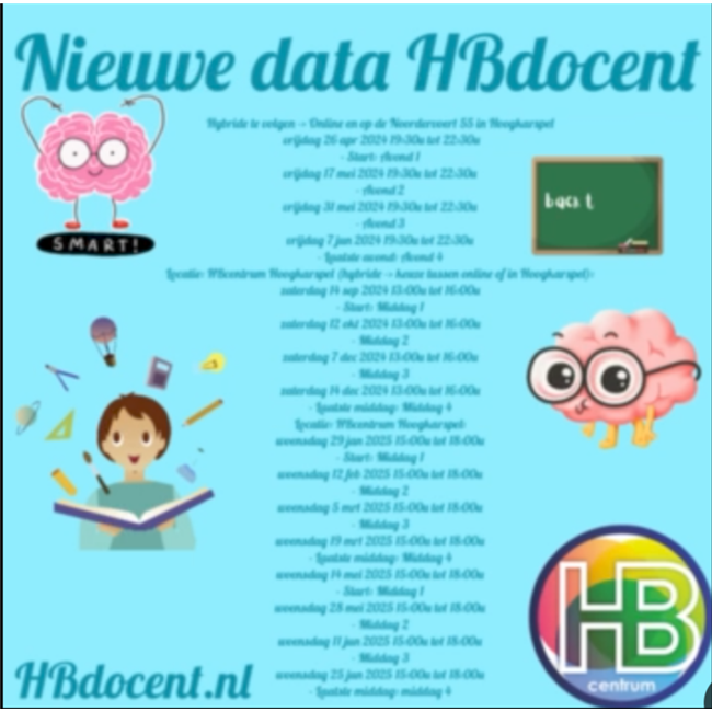 hb docent is geschikt voor leerkrachten uit het primair en voortgezet onderwijs intern begeleiders en andere professionals uit het onderwijs