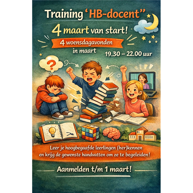 4 maart start onze training hb docent aanmelden kan t m 1 maart